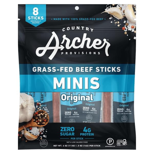 (Pack Of 10) Archer Beef Stick Original Mini 4 Oz