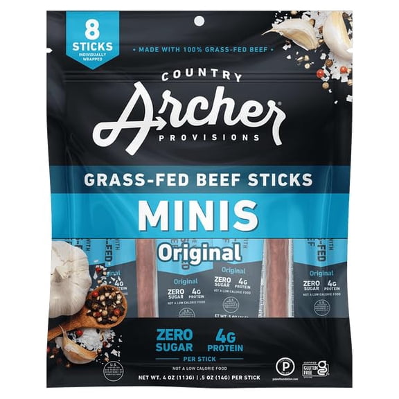 (Pack Of 10) Archer Beef Stick Original Mini 4 Oz