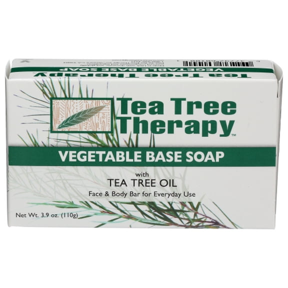 (Pack Of 10) Cacia Tea Tree Therapy Soap Bar Vegetable Base 3.9 Oz