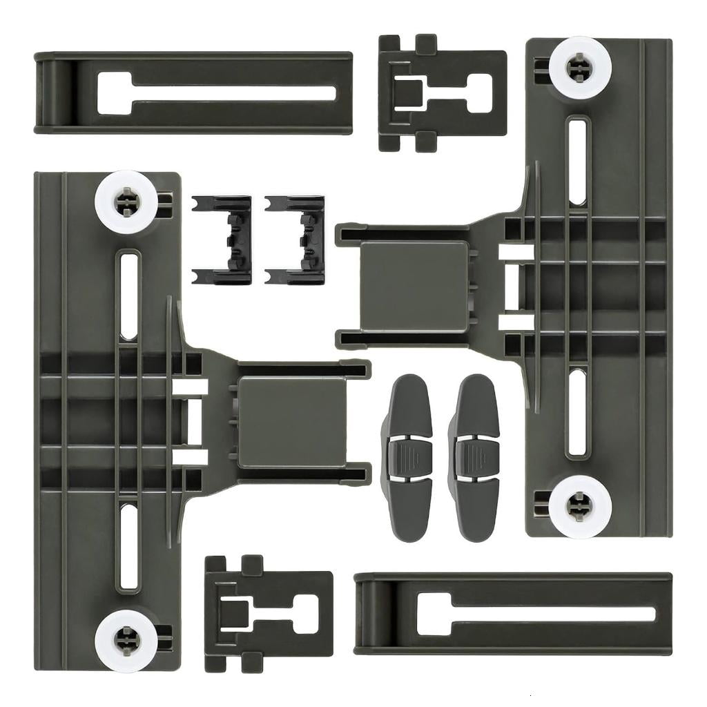 Pack Of 10 Dishwasher Rack Adjusters Strong Polystyrene Metal Compound Strengthened Load Capacity Easy Replacemen