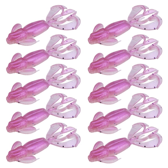 Pack Of 10 Double Tone Robotic Shrimp Soft Lures Substance Realistic Swimming Action Constructed In Scintillate Fishing Baits