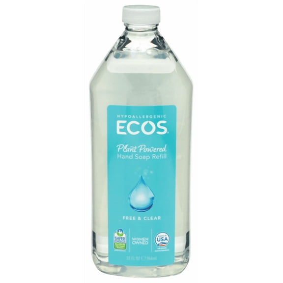 (Pack Of 10) ECOS Hand Soap Free Clear Refill 32 Oz