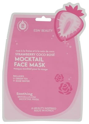 (Pack Of 10) ESW Beauty Facial Mask Strawberry Coco Ros 1.01 Fl Oz