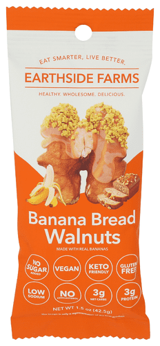 (Pack Of 10) Earthside Farms Walnuts Banana Bread 1.5 Oz