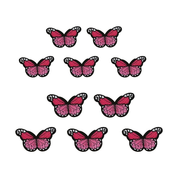 Pack Of 10 Embroidered Butterfly Iron on Patches Embroidered Fabric Patches Sew on Repair Patches For Clothing Jackets