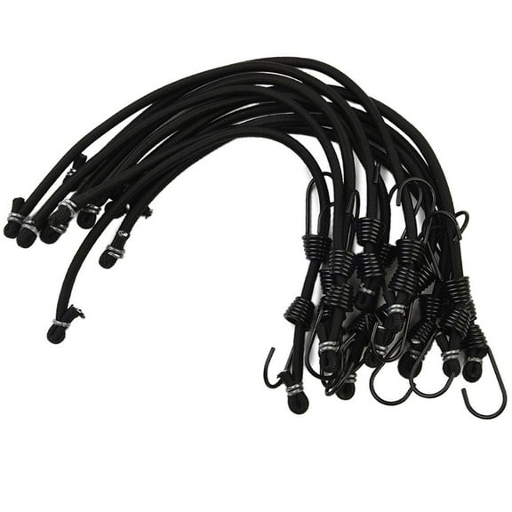 Pack Of 10 Heavy Duty Elastic Bungee Cords, Luggage Cord 30Cm