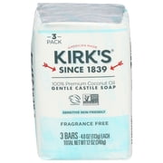 Pack Of 10 Kirks Soap Bar Fragrance Free 12 Oz