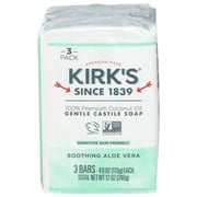 Pack Of 10 Kirks Soap Bar Soothing Aloe Vera Classic Castile 100% Premium Coconut Oil 12 Oz