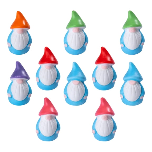Pack Of 10 Miniature Dwarf Figurines Gnomes Figures Colorful Resin Ornamentation For Home And Garden Decoration