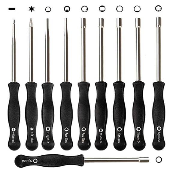 Pack Of 10 Multipurpose Carburetor Tuning Screwdrivers With Ergonomic Handles Suitable For Lawnmower Trimmer Maintenance