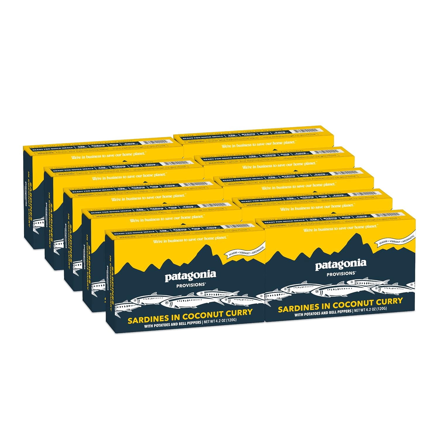 (Pack Of 10) Patagonia Provisions Sardines Coconut Curry 4.2 Oz