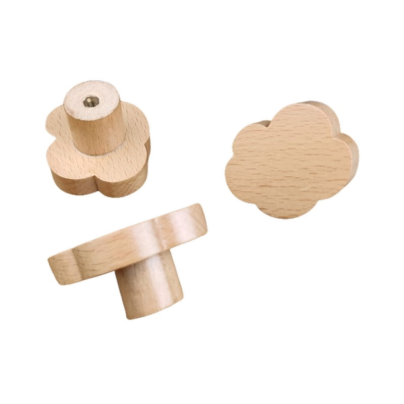 Pack Of 10 Pieces Clear polished Wooden Furniture Knobs for Drawers, Cabinets, Kitchens, and Cupboards