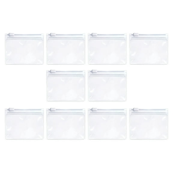 Pack Of 10 Portable EVA Zippered Pouches For Vitamins And Pills Travel Friendly Transparent Bags For Easy Identification