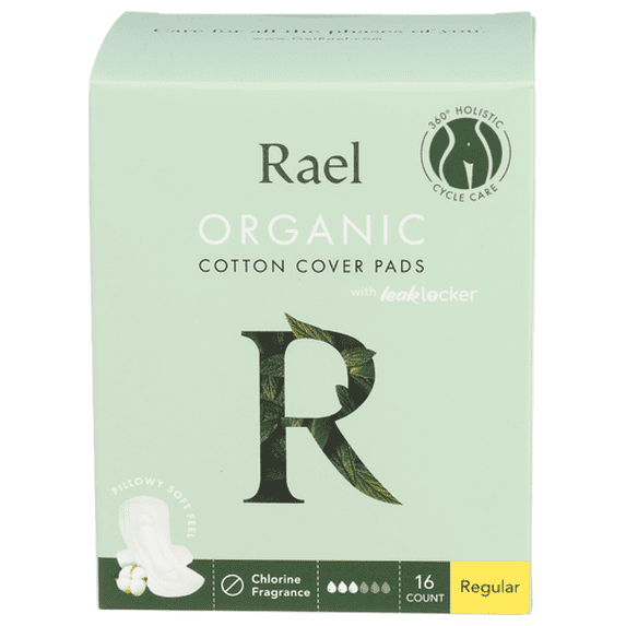 (Pack Of 10) Rael Pads Cover Regular Organic Cotton 16 Each