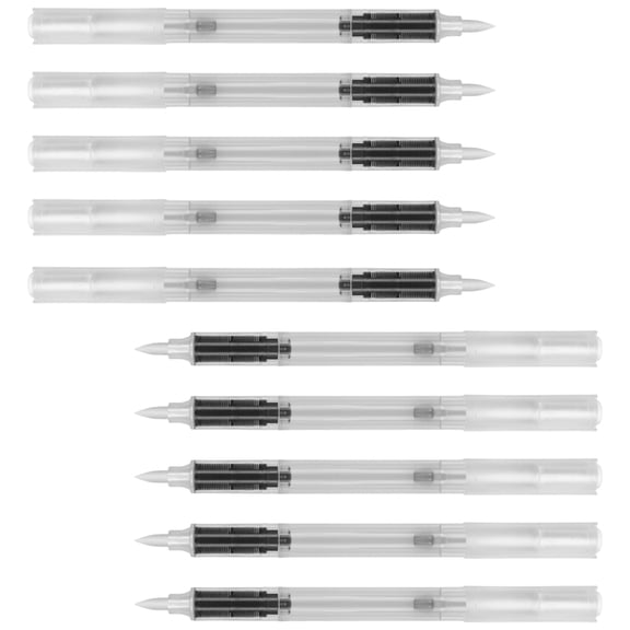 Pack Of 10 Refillable Marker Pen Empty Tube With Smooth Flows Transparent Barrels For Art Projects Office Use