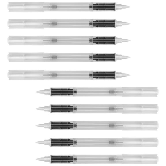 Pack Of 10 Refillable Marker Pen Empty Tube With Smooth Ink Flow Transparent Barrels For Art Projects Office Use