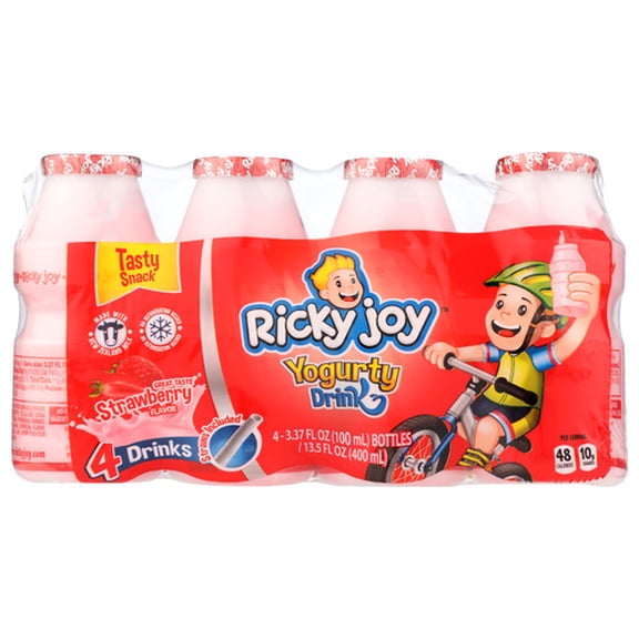 (Pack Of 10) Ricky Joy Drink Yogurty Strawberry 13.5 Fo