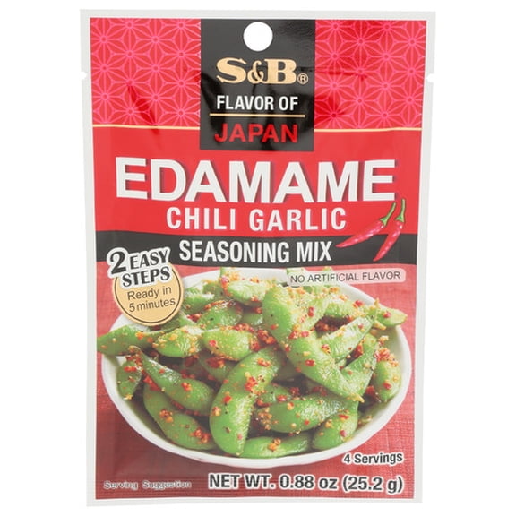 (Pack Of 10) S & B Seasoning Mix Garlic Edamame 0.88 Oz
