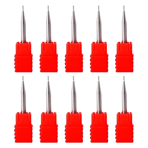 Pack Of 10 Steel Three Flutes End Mills Milling Cutters For Aluminum High Efficiency And Durability
