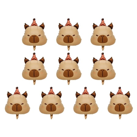 Pack Of 10 Unique Capybaras Balloons Adornment Great For Theme Parties And Celebration With Friend And Family