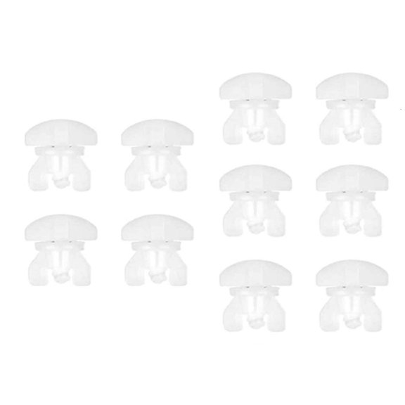 10Pcs Curtain Rails Stop Intermediate for Home and Hotel Use Without Tool