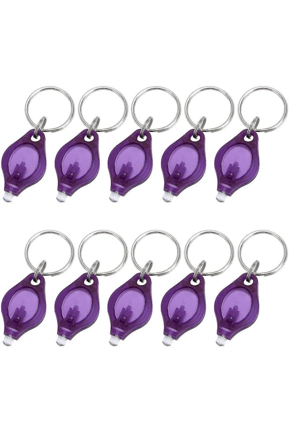 Pack Of 10 Uv Light Mini Led Keychain Torch Torch Key Ring Lights