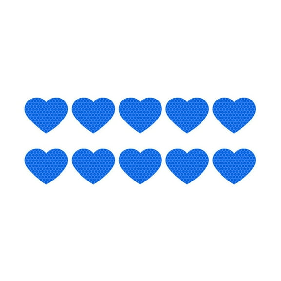 Pack Of 10 Waterproof Reflective Heart Vehicle Stickers Decals Auto Adhesive Decorative Clings For Cars Motorcycles Truc