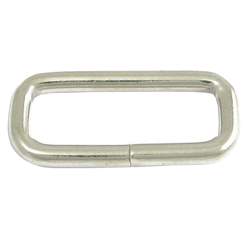 Pack Of 100 1/2 X 5/8 Inch Nickle Plated Wire Rectangle Strap Loop ...