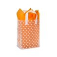 thumbnail image 1 of Pack Of 100, Carrier Size 9 x 5 x 12" Polka Dots Plastic 4 Mil Shopping Bags W/6 Mil Handle, 1 of 1