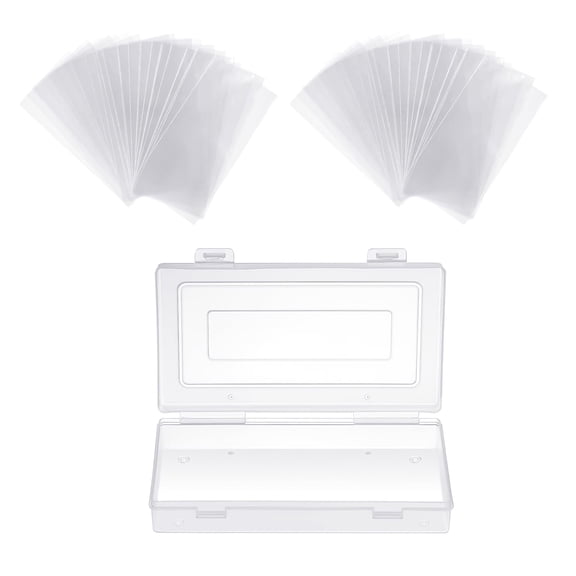 Pack Of 100 Clear Money Sleeves Currency Holder with Storage Case For Organizing And Protecting Your Collection
