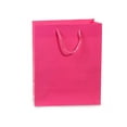 thumbnail image 1 of Pack Of 100, Cub 8 X 4 X 10" Solid Hot Pink Deluxe Gloss Color Laminated Paper Gift Bags, 1 of 1