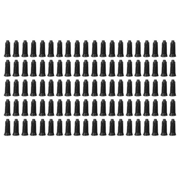 Pack Of 100 External Thread Dispensing Plugs Sturdy Plastic For Glues Syringes In Multiple Color Including Black White Oranges