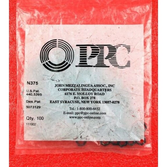 (Pack Of 100) Ppc Belden N375 7/16" F81 RG59 RG6 Barrel Hex Nut Wall Plate