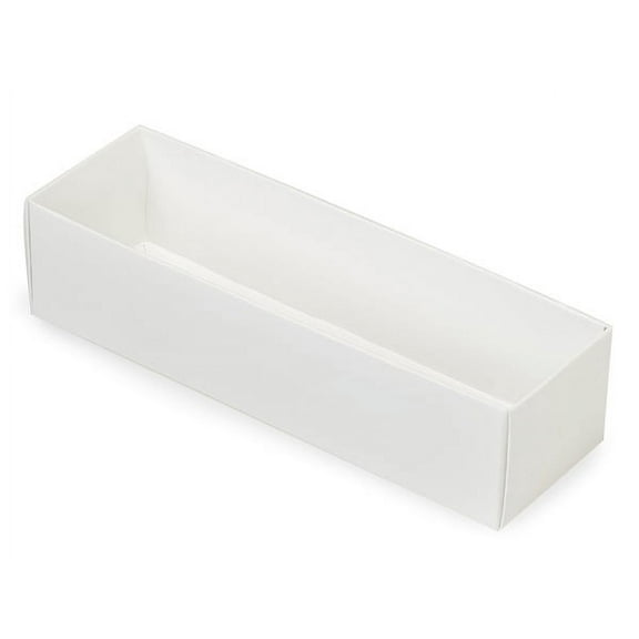 Pack Of 100, Solid 8-1/4X2.5X2" White Cookie Box Base Perfect For Cookies, Macarons, Candies & Treats