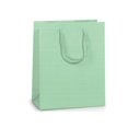 thumbnail image 1 of Pack Of 100, Solid Aqua Matte Cub Gift Bags 8 X 4 X 10" w/Cardboard Bottom Inserts & Coordinating Cord Handles, 1 of 1