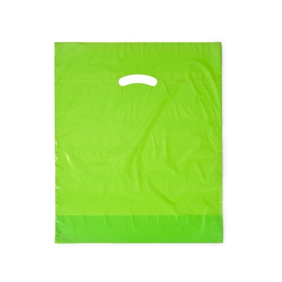 Pack Of 1000, 12" x 15" Solid Citrus Super Gloss Recycled Plastic Bags 1.25 Mil Made in USA