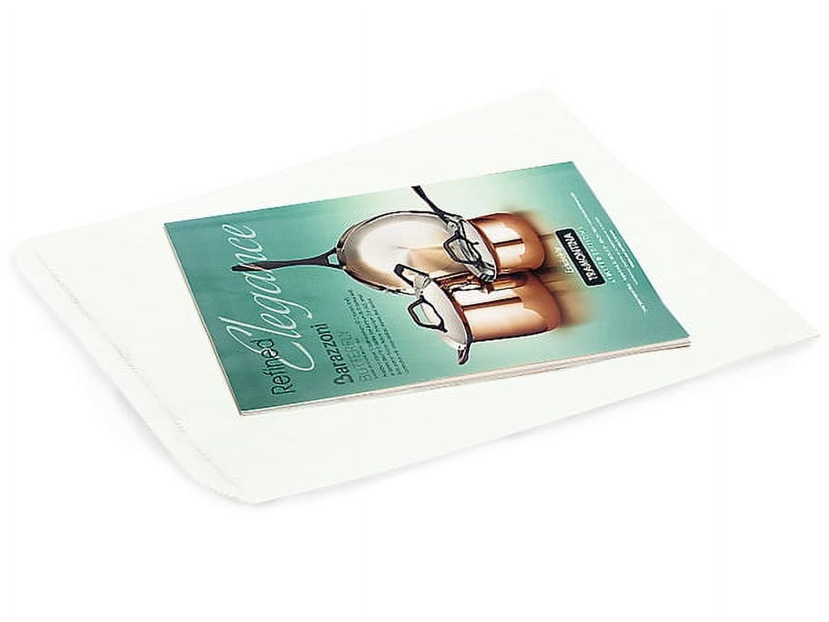 Pack Of 1000, 12 x 15" Solid White Paper Merchandise Bags Made in USA