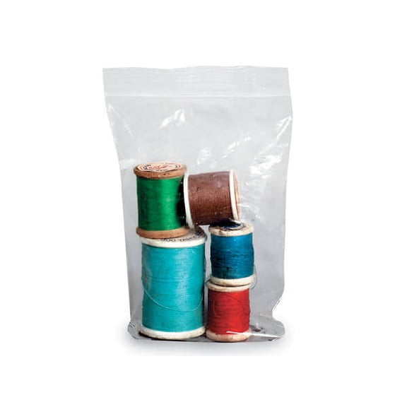Pack Of 1000, 4 X 6" Zip Top Solid Clear Poly Plastic Bags 2.0 Mil For Food, Jewelry, Candy