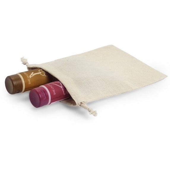 Pack Of 12, 7 X 9" Solid Natural Fiber Cotton Bags W/Drawstrings Perfect For Jewelry, Soaps, Cosmetics, Favors & Gift Cards