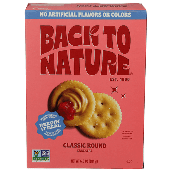 (Pack Of 12) Back To Nature Crackers Classic Round 6.5 Oz