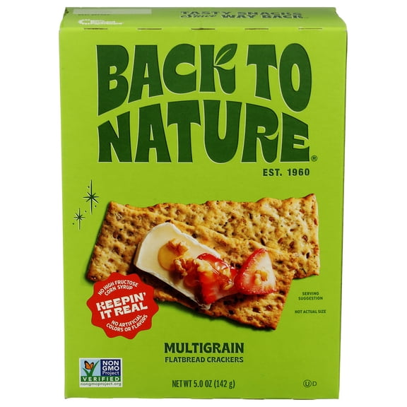 (Pack Of 12) Back To Nature Flatbread Crackers Multigrain 5 Oz