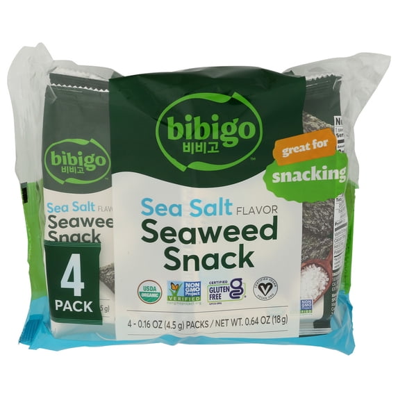 (Pack Of 12) Bibigo Seaweed Sea Salt 0.64 Oz
