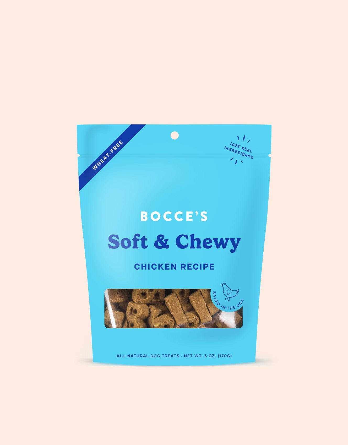 (Pack Of 12) Bocces Bakery Dog Treat Soft Chicken 6 Oz