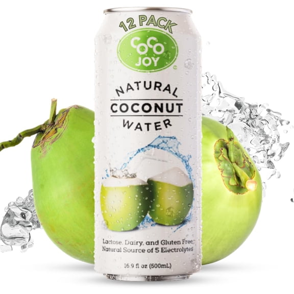 (Pack Of 12) COCO JOY Coconut Water Natural 16.6 Fl Oz