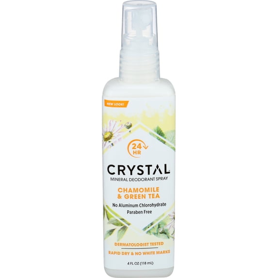 (Pack Of 12) Crystal Body Deodorant Spray Chamomile & Green Tea 4 Oz