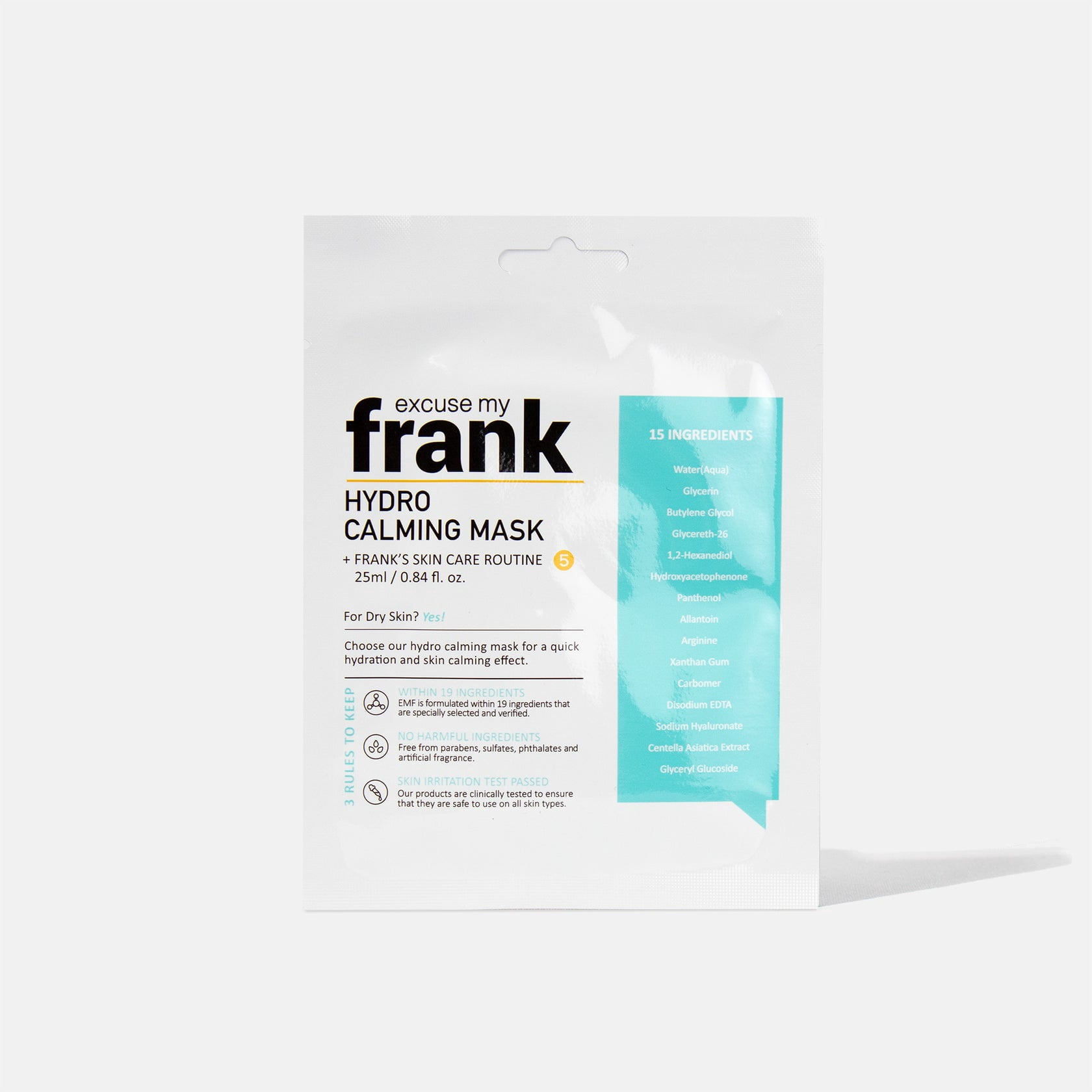 (Pack Of 12) Excuse My Frank Mask Facial Hydro 0.84 Fl Oz