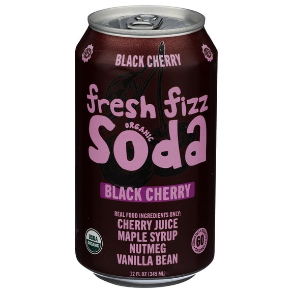 (Pack Of 12) Fresh Fizz Soda Sparkling Black Cherry 12 Fo