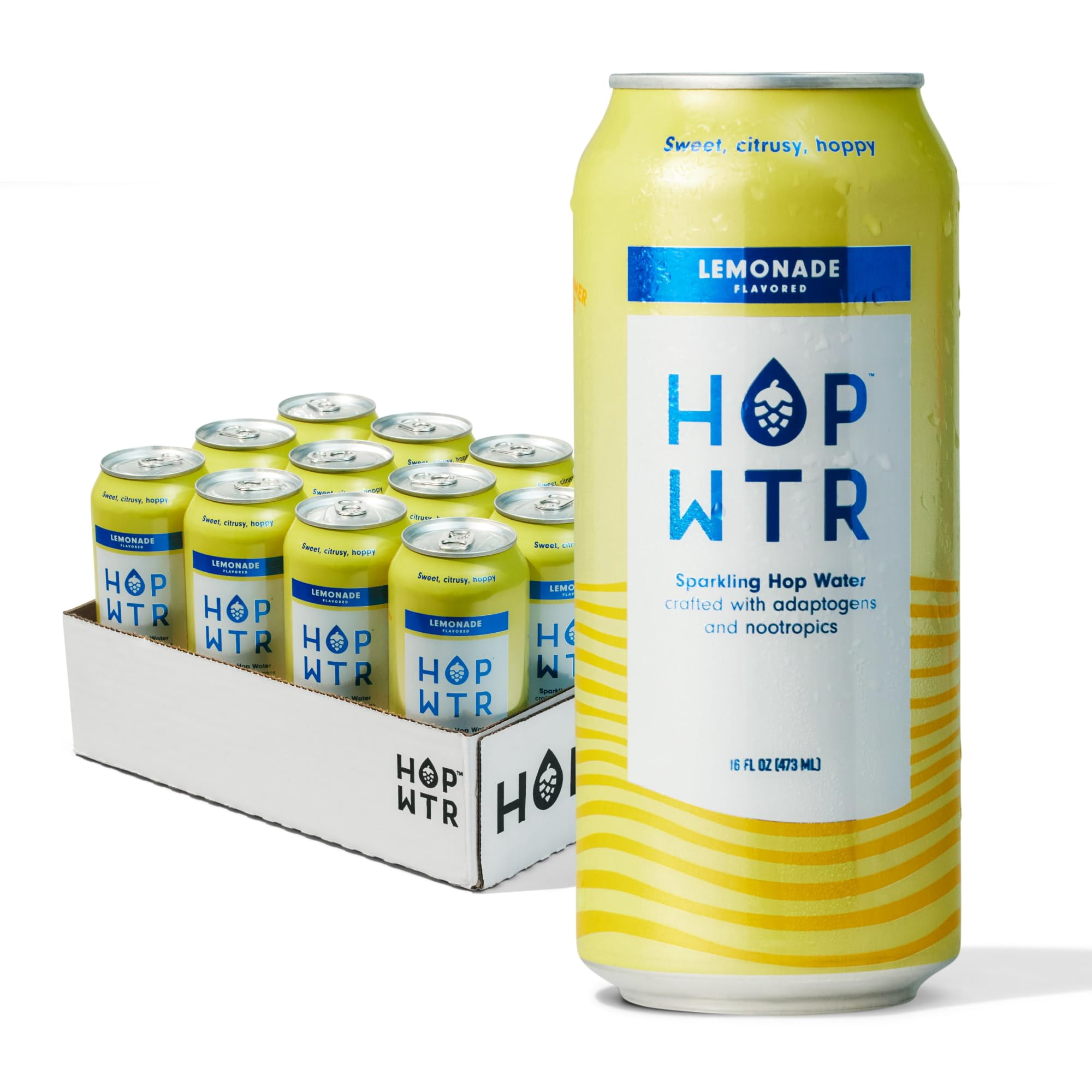 (Pack Of 12) Hop Water Water Sparkling Lemonade 16 Fo