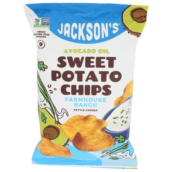 (Pack Of 12) Jacksons Chips Chips Ranch Avocado Sweet Potato 5 Oz