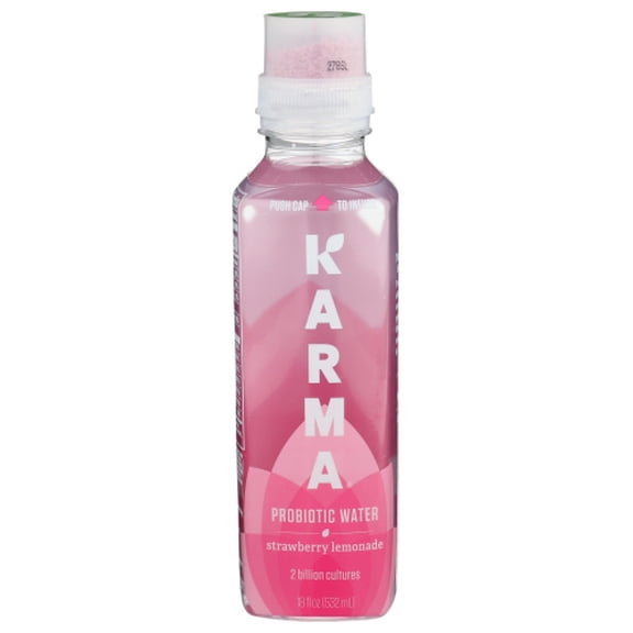 (Pack Of 12) Karma Wellness Water Beverage Prebiotic Strawberry Lemonade 18 Fo